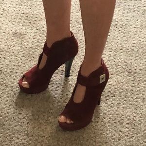 Michael Kors suede platform Heels